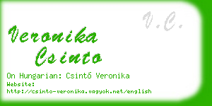 veronika csinto business card